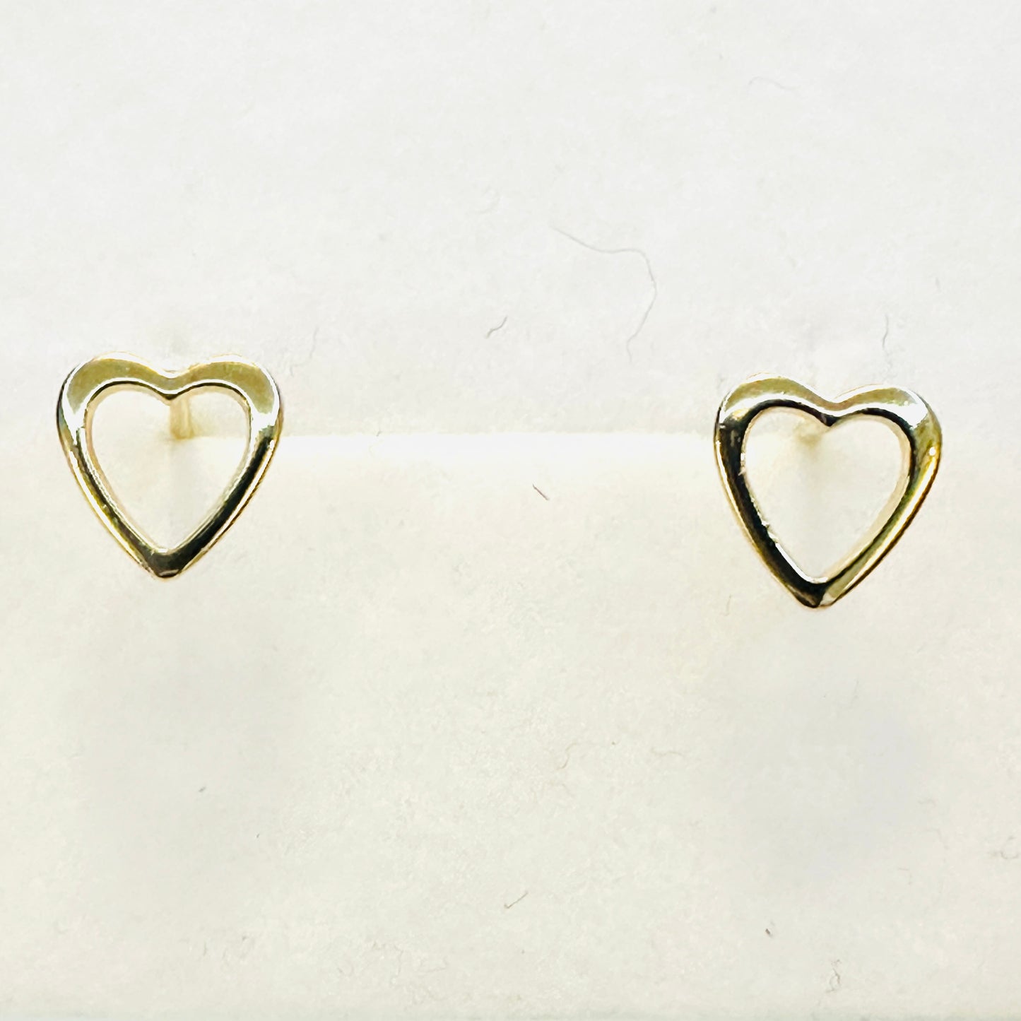 Delicate Open Heart Stud 18K Gold Plated Earrings