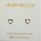 Delicate Open Heart Stud 18K Gold Plated Earrings