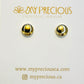 Flat Dome Stud 18K Gold Plated Earrings