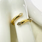 Adjustable Delicate Drop Zirconia - 18K Gold Plated Ring