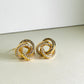 Infinity Stud Zirconia Studded - 18K Gold Plated Earrings