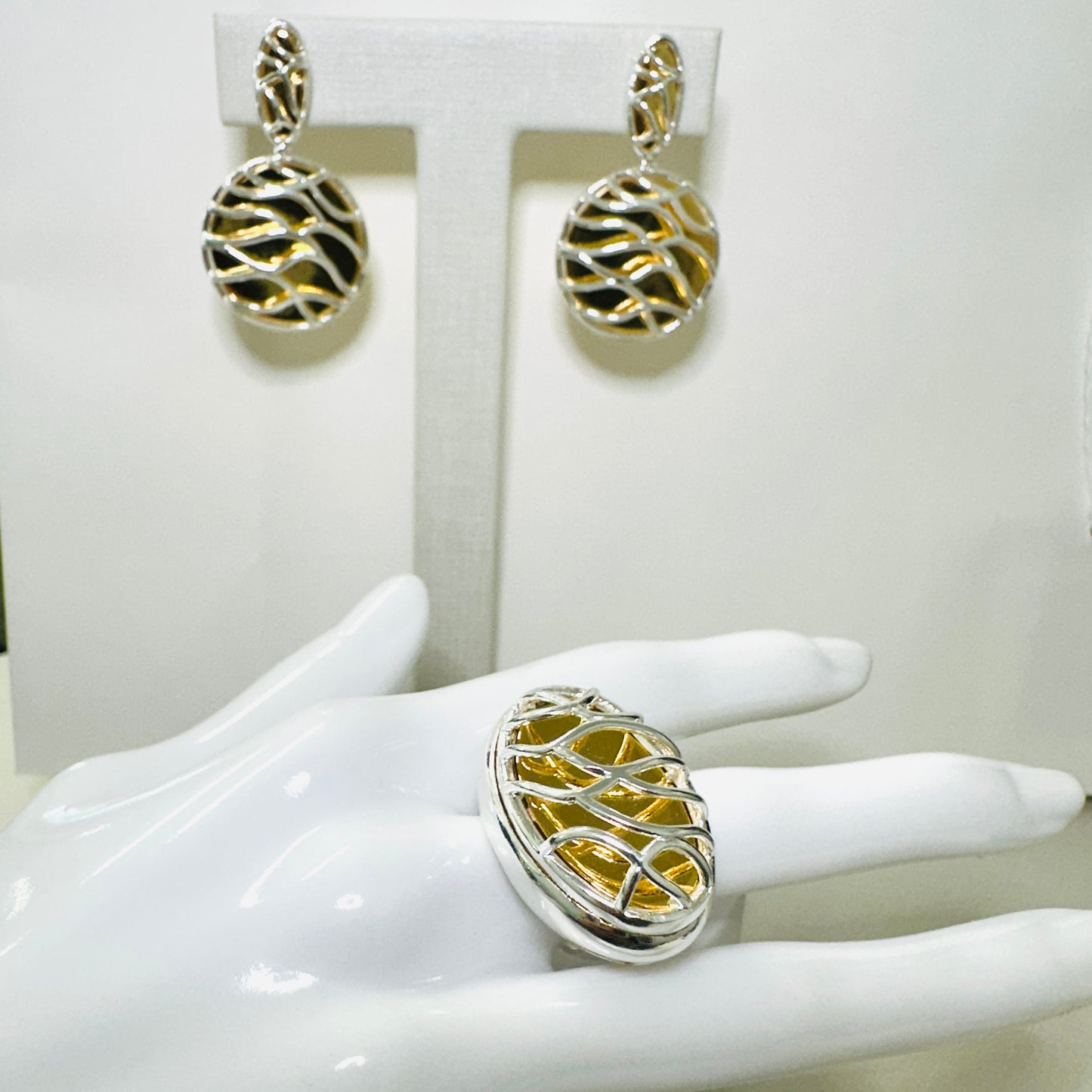 Bi-Color - White Rhodium and 18K Gold Plated Ring
