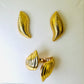 Ridge Croissant Earrings - 18K Gold Plated