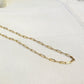 55cm Thin Paperclip Necklace - 18K Gold Plated