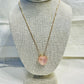 Pink Sapphire Heart Necklace - 18K Gold Plated