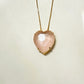 Pink Sapphire Heart Necklace - 18K Gold Plated
