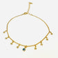 Delicate Stars and Evil Eye Anklet - 18K Gold Plated