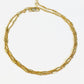 Double Chain with Tubes Beads Anklet - 18K Gold Plated