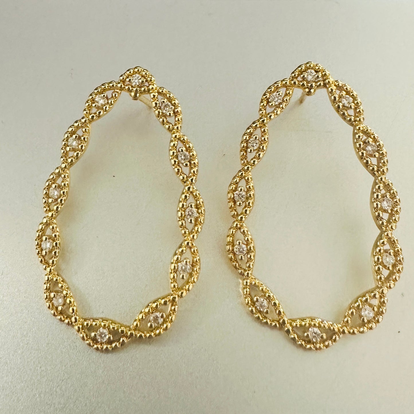 Infinity Hoop Earrings 18K Gold Plated