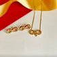 Pavé Infinite Necklace and Earrings Set - 18K Gold Plated