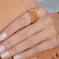 Infinite Studded Zirconia Open Ring - 18K Gold Plated