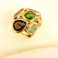 Turtle Patchwork Gem Ring - 18K Gold Plated
