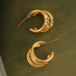 Triple Hoops Earrings - 18K Gold Plated