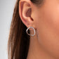 Fluid Hoops Earrings - White Rhodium Plated
