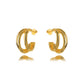 Triple Hoops Earrings - 18K Gold Plated