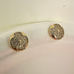 Pave Clover Stud Earrings - 18K Gold Plated