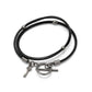 Men's Black Elastic Rubber Cord Bracelet