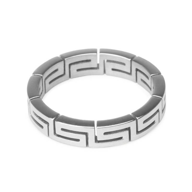 Male Steel Silver Ring