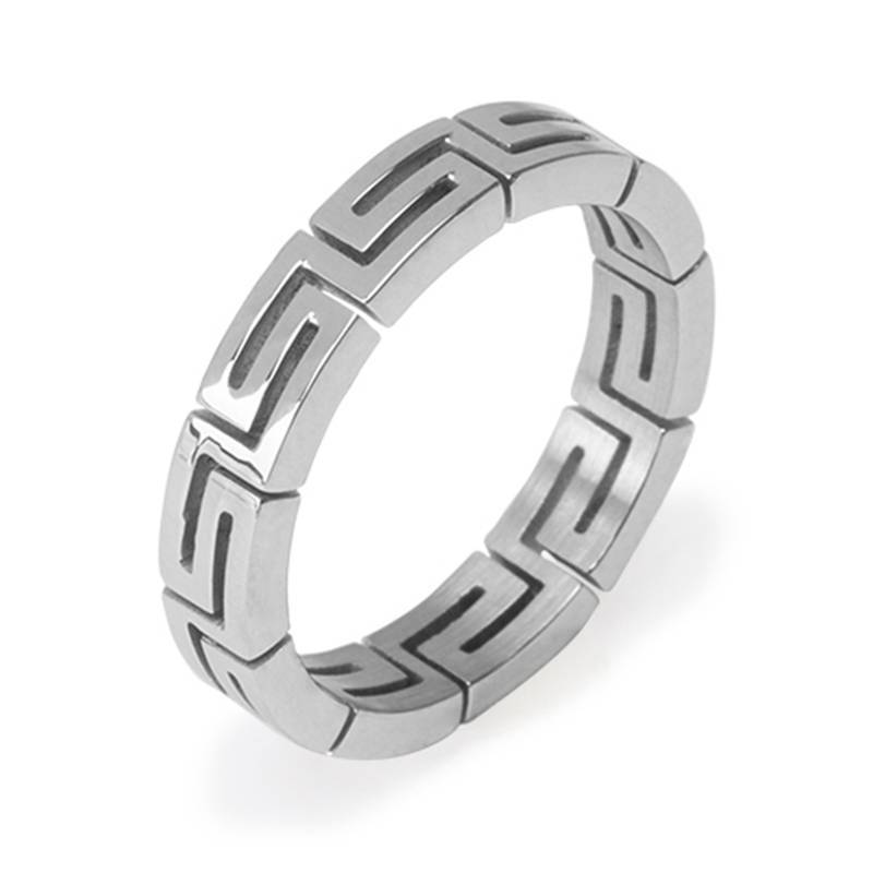 Male Steel Silver Ring