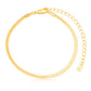 18K Gold Plated Herringbone Flat Bracelet