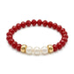 Pearls and Pink Crystals Bracelet - 18K Gold Plated