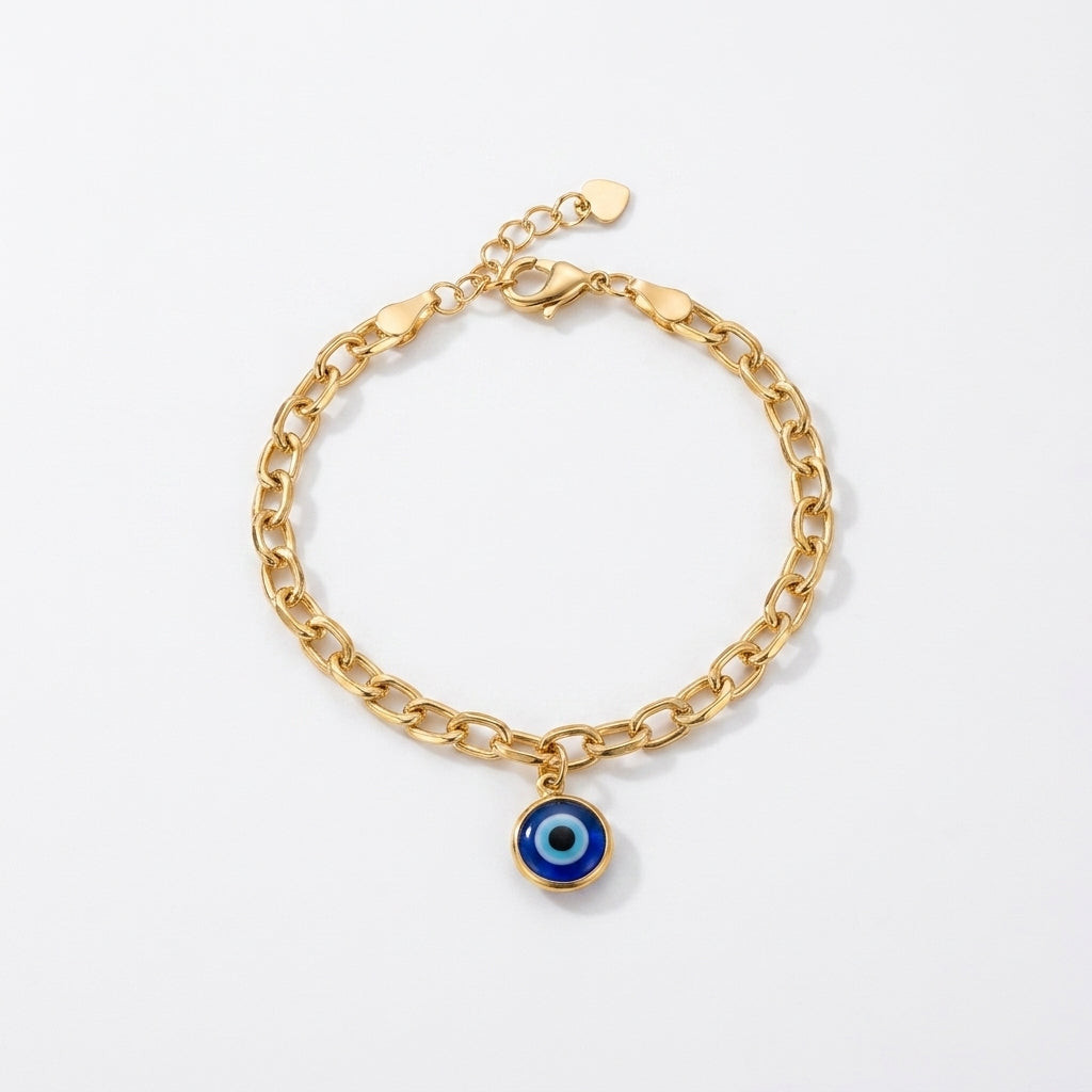 Evil Eye Bracelet - 18K Gold Plated