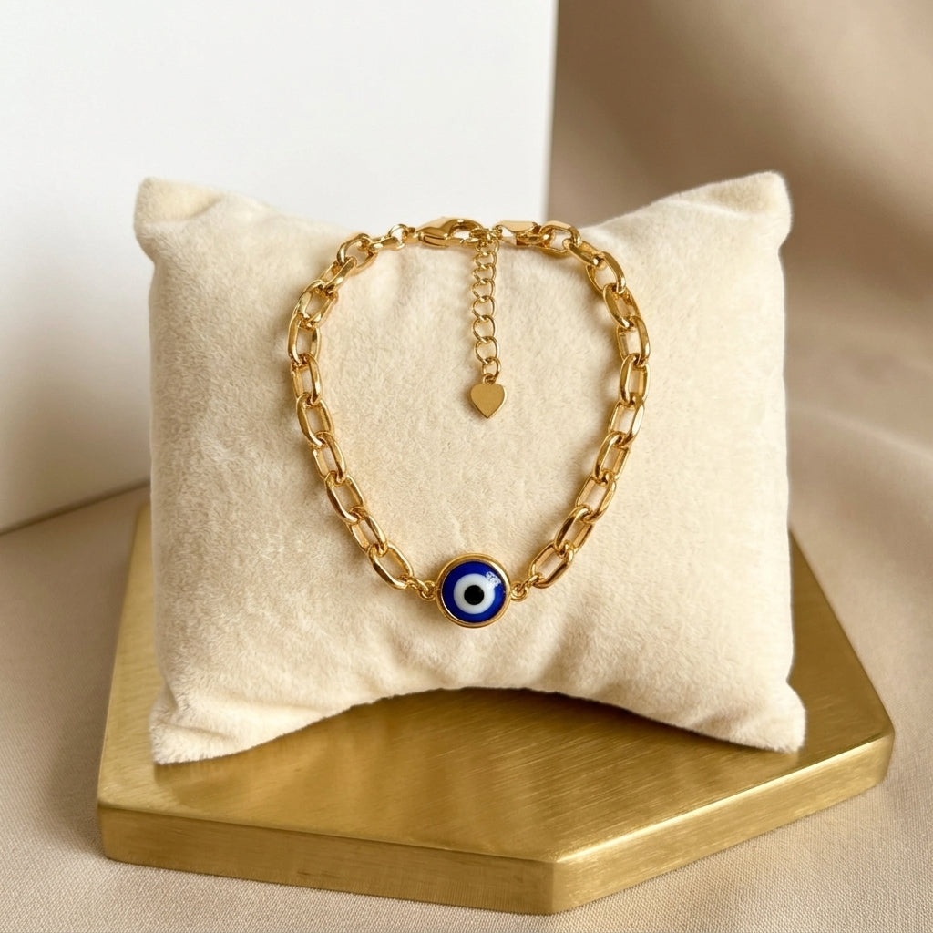 Evil Eye Bracelet - 18K Gold Plated