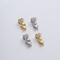 Boy Studded Zirconia Pendant - White Rhodium Plated
