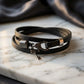 Men's Triple Black Faux Leather Bracelet