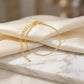 Thin Herringbone Snake Bracelet - 18K Gold Plated