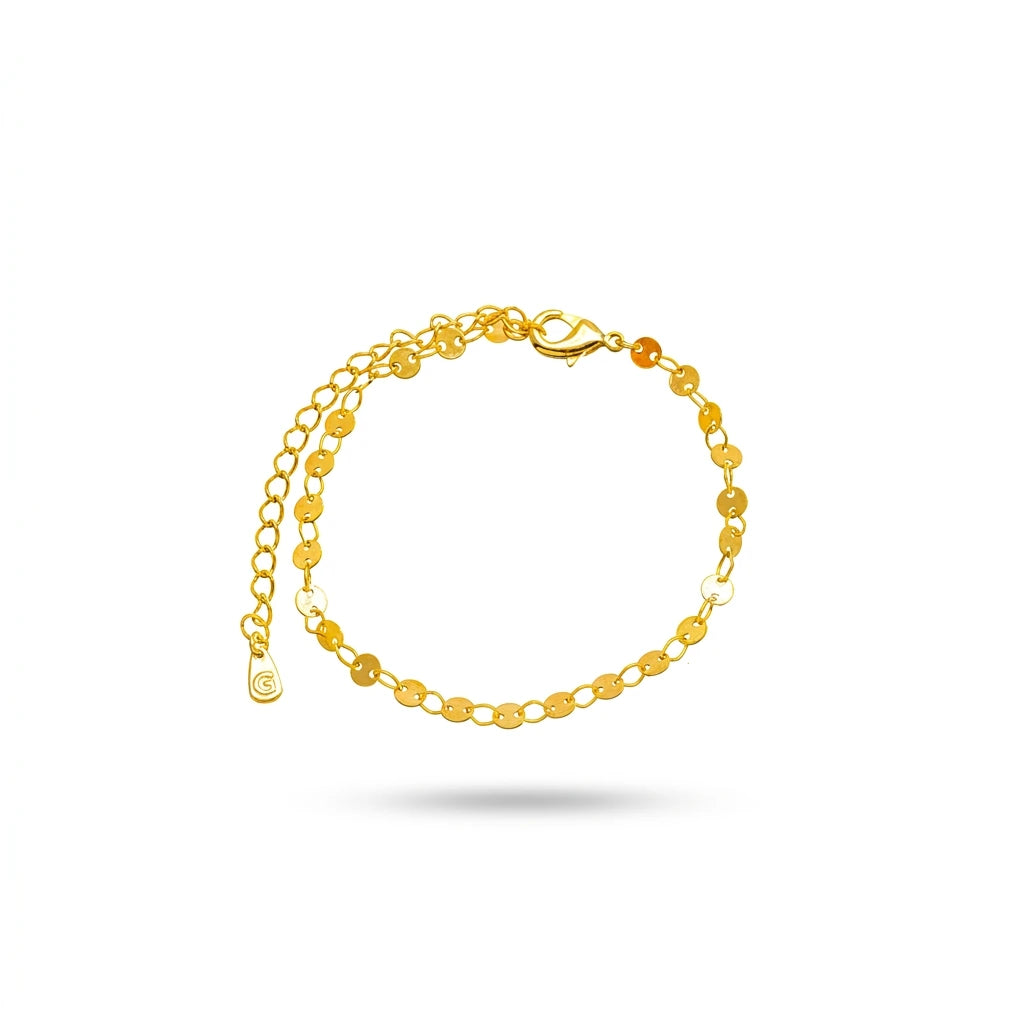 Delicate Mini Circle Bracelet - 18K Gold Plated