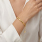 18K Gold Plated Thick Herringbone Bracelet