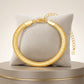 18K Gold Plated Thick Herringbone Bracelet