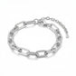 Paperclip Bracelet - White Rhodium Plated