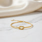 Double Detailed Chain Bracelet -18K Gold Plated