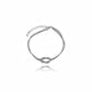 Double Detailed Chain Bracelet - White Rhodium Plated