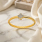 Pavé Clover Bangle - 18K Gold Plated