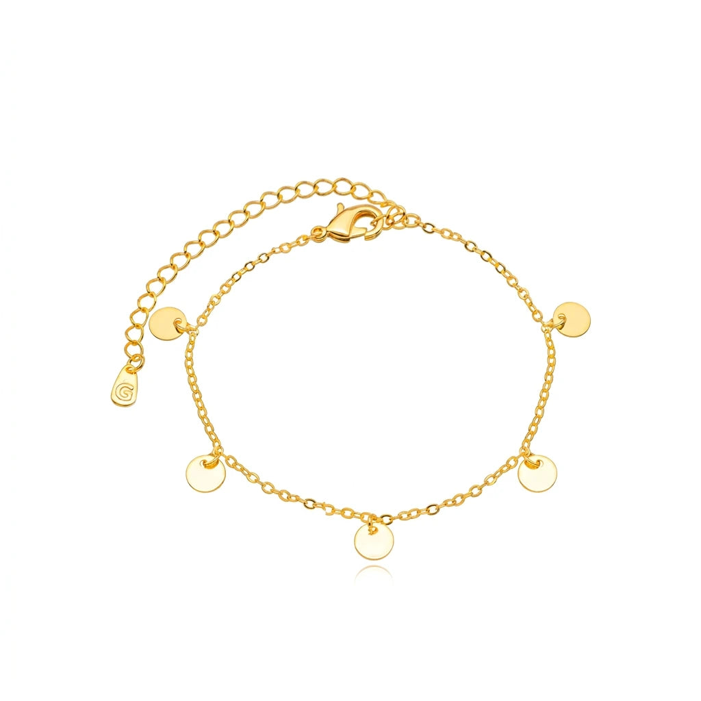 Delicate Mini Circle Bracelet - 18K Gold Plated