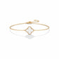 White Lucky Clover Bracelet -18K Gold Plated