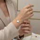 White Lucky Clover Bracelet -18K Gold Plated