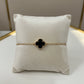 Black Lucky Clover Bracelet -18K Gold Plated