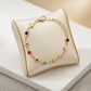 Delicate Mini Hearts and Crystals Kids Bracelet - 18K Gold Plated