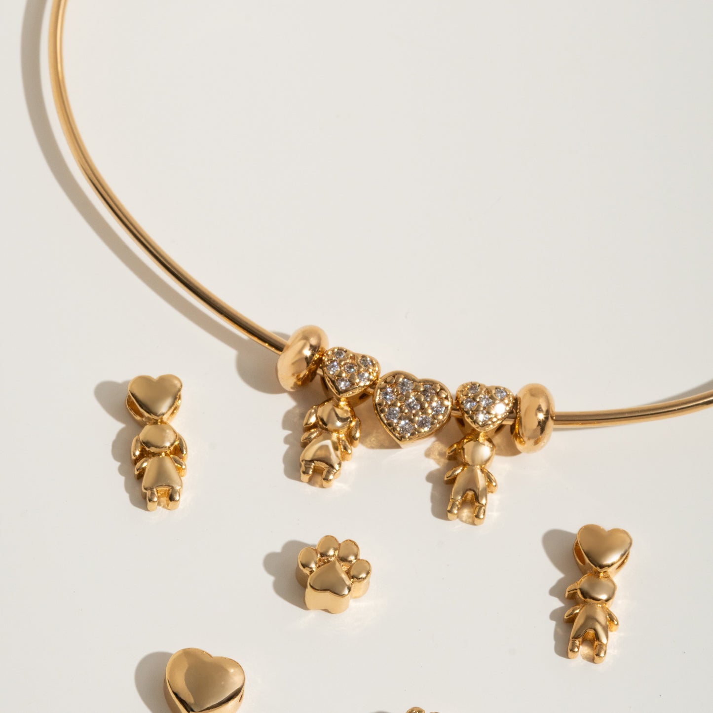 Girl Studded Zirconia Mini Pendant - 18K Gold Plated
