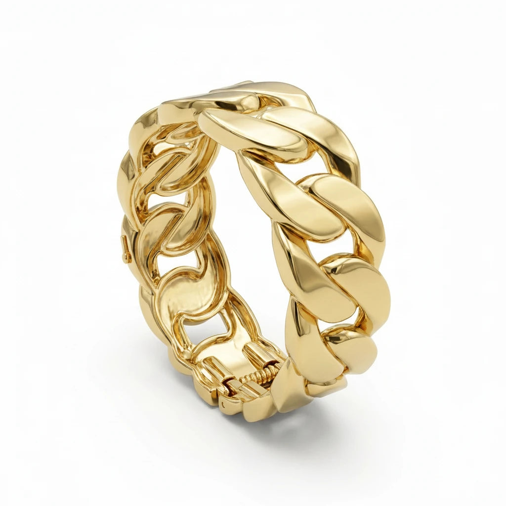 Large Cuban Link Bracelet - 18K Gold Plated