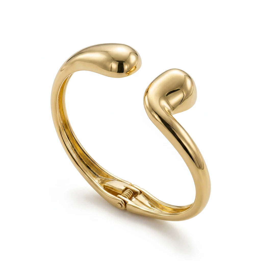Bangle Open Bracelet - 18K Gold Plated