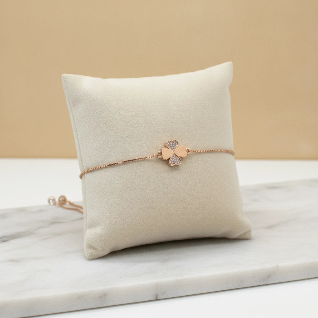 Lucy Clover Bracelet - 18K Gold Plated