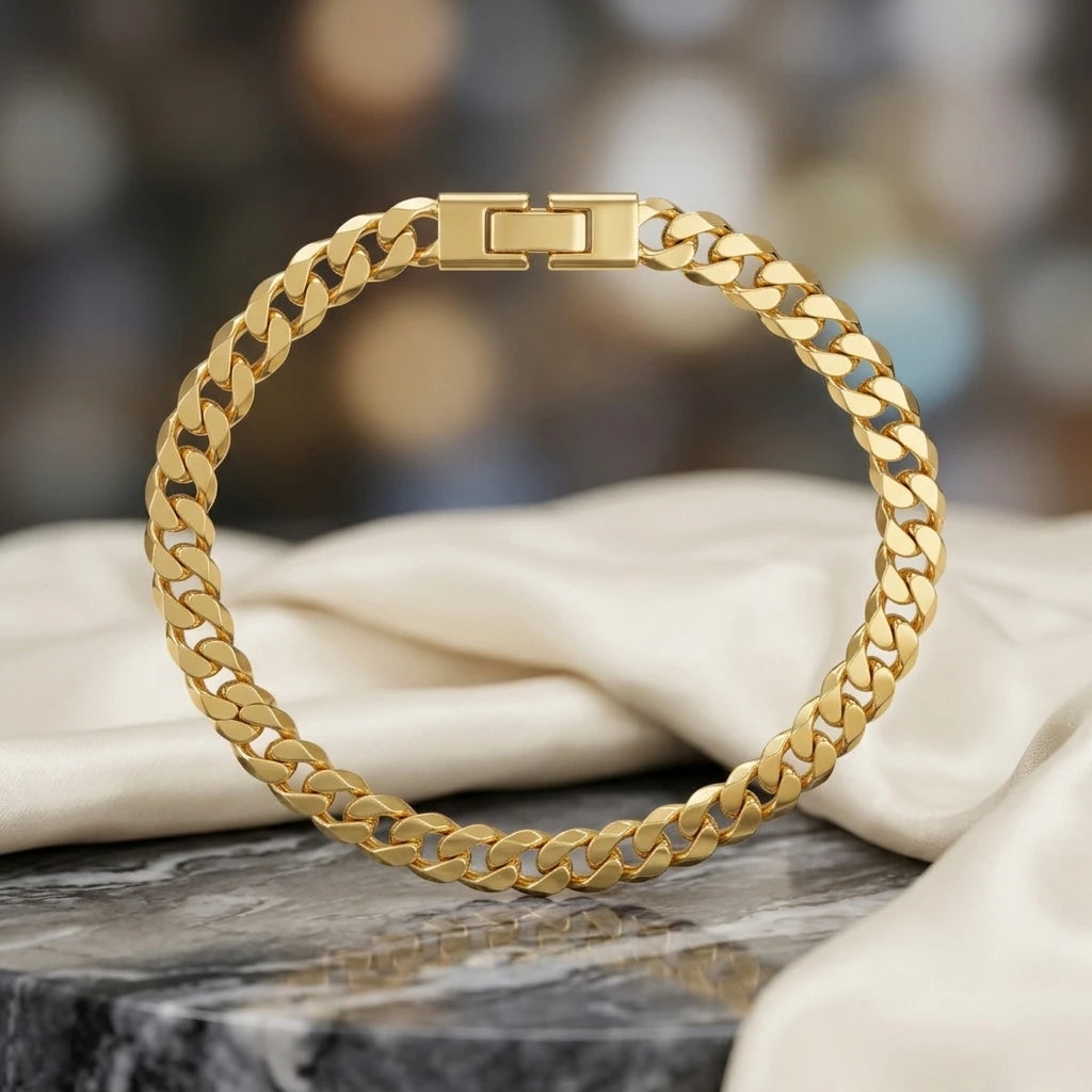 Link Bracelet - Men - 18K Gold Plated