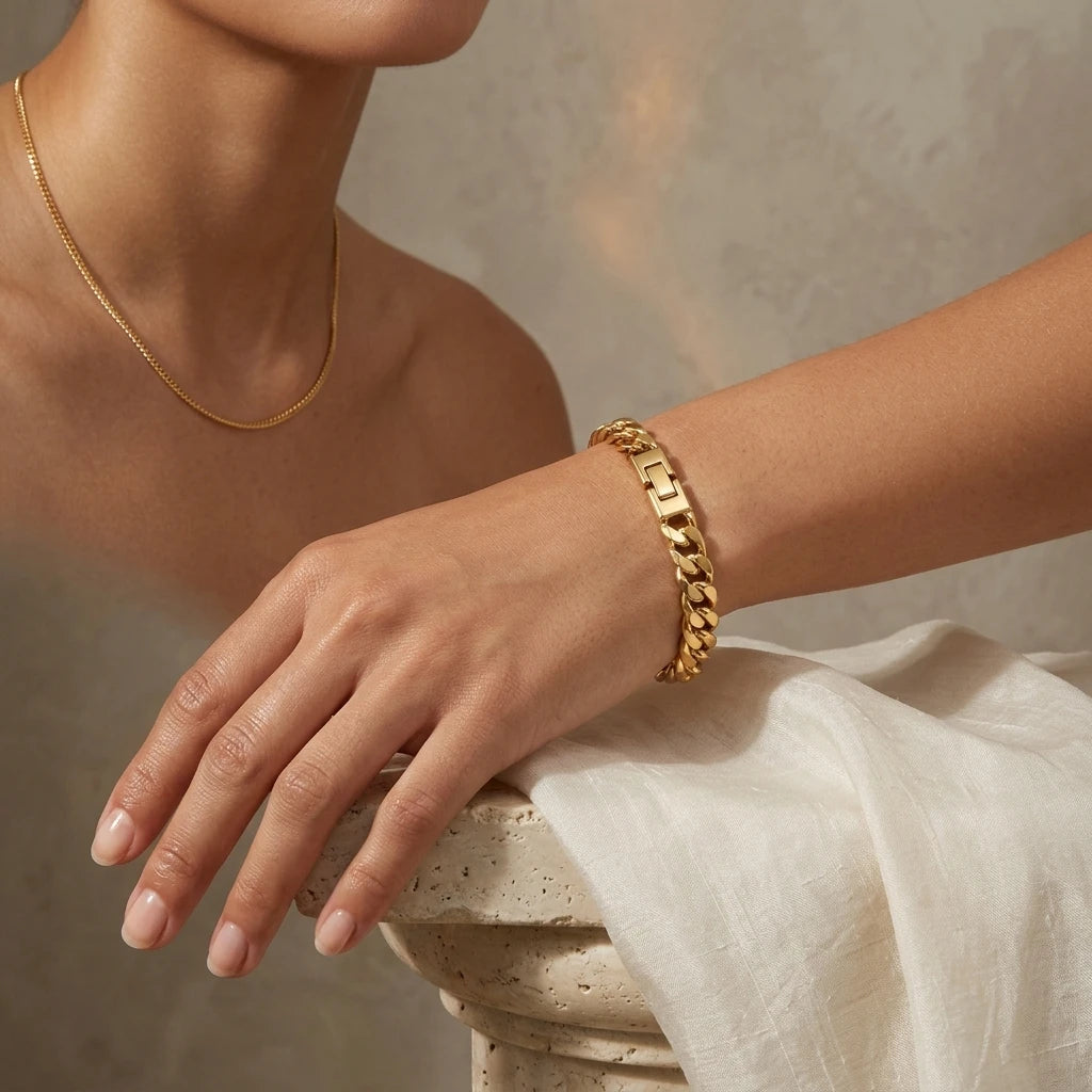 Link Bracelet - Men - 18K Gold Plated