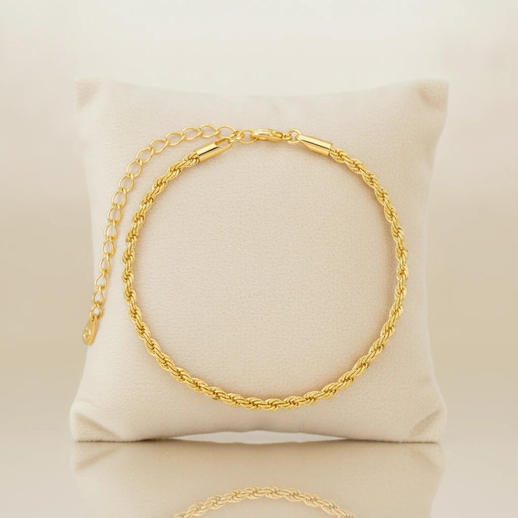 Rope Bracelet - 18K Gold Plated