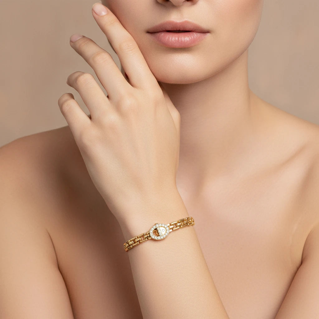Link Bracelet - 18K Gold Plated